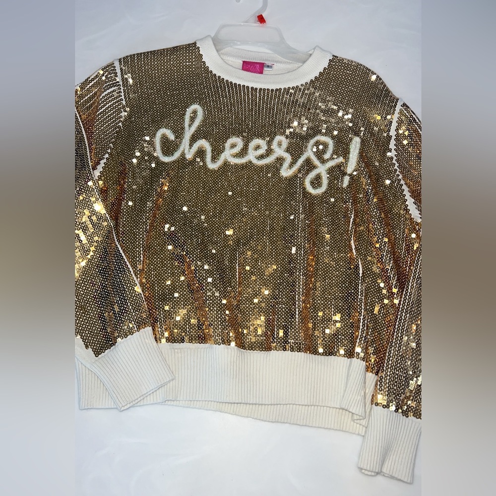 Queen of sparkles cheers sweater